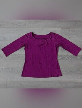 Vintage Such A Tees, Size Med, Scoop Neck 3/4 Sleeve Top in Magenta, GUC